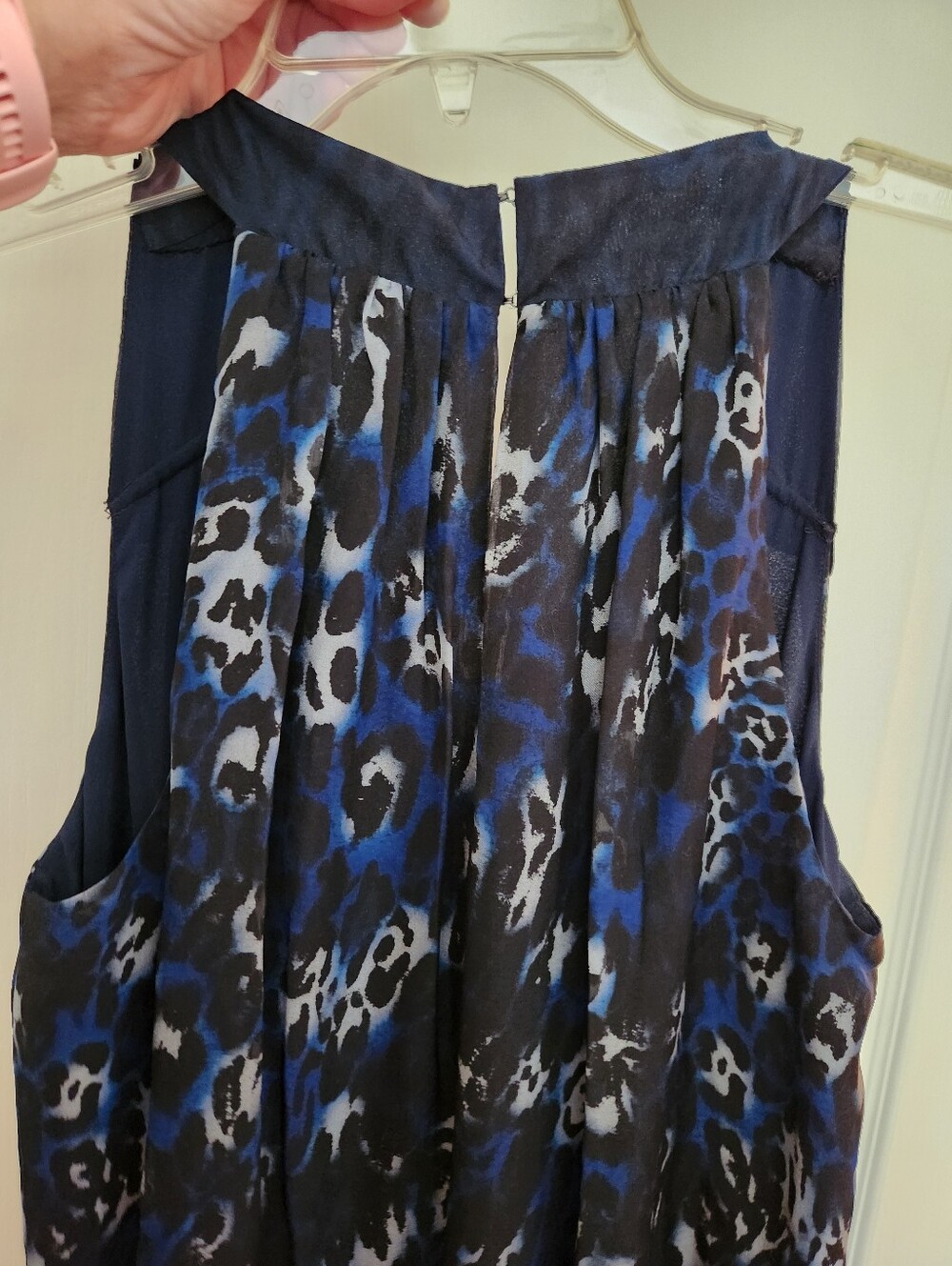 Ramy Brook sz S Blue Leopard Silk Dress Flowy - Picture 9 of 15